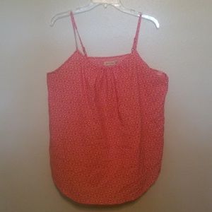Red patterned tank top